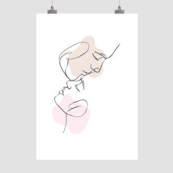 VIBHAN Couple Poster - Artistic Elegance for Your Space