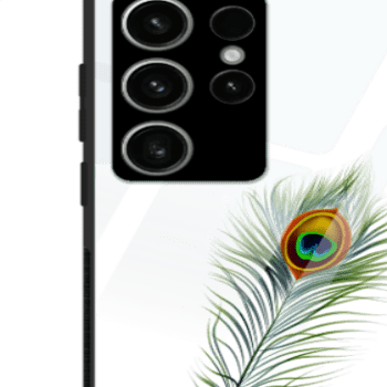 VIBHAN Samsung Galaxy S23 Ultra Case - Elegant Peacock Feather