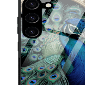 Stylish Peacock White Samsung S23 Case