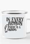 VIBHAN Queen Empowerment Enamel Mug
