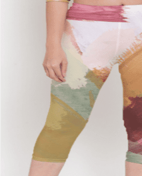 VIBHAN's Abstract Hand Painted Capri Leggings