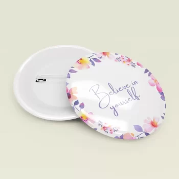 VIBHAN Badge 44mm - Purple Pink Motivational