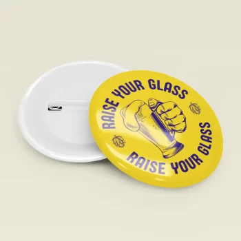 VIBHAN Badge 44mm - Raise Your Glass